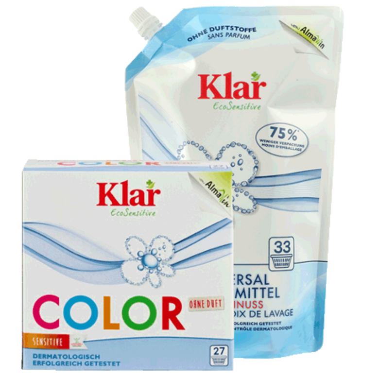 Klar EcoSensitive Color und Universalwaschmittel