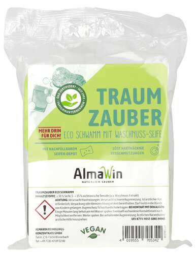 Packung mit 2 Traumzauber-Schwämmen.