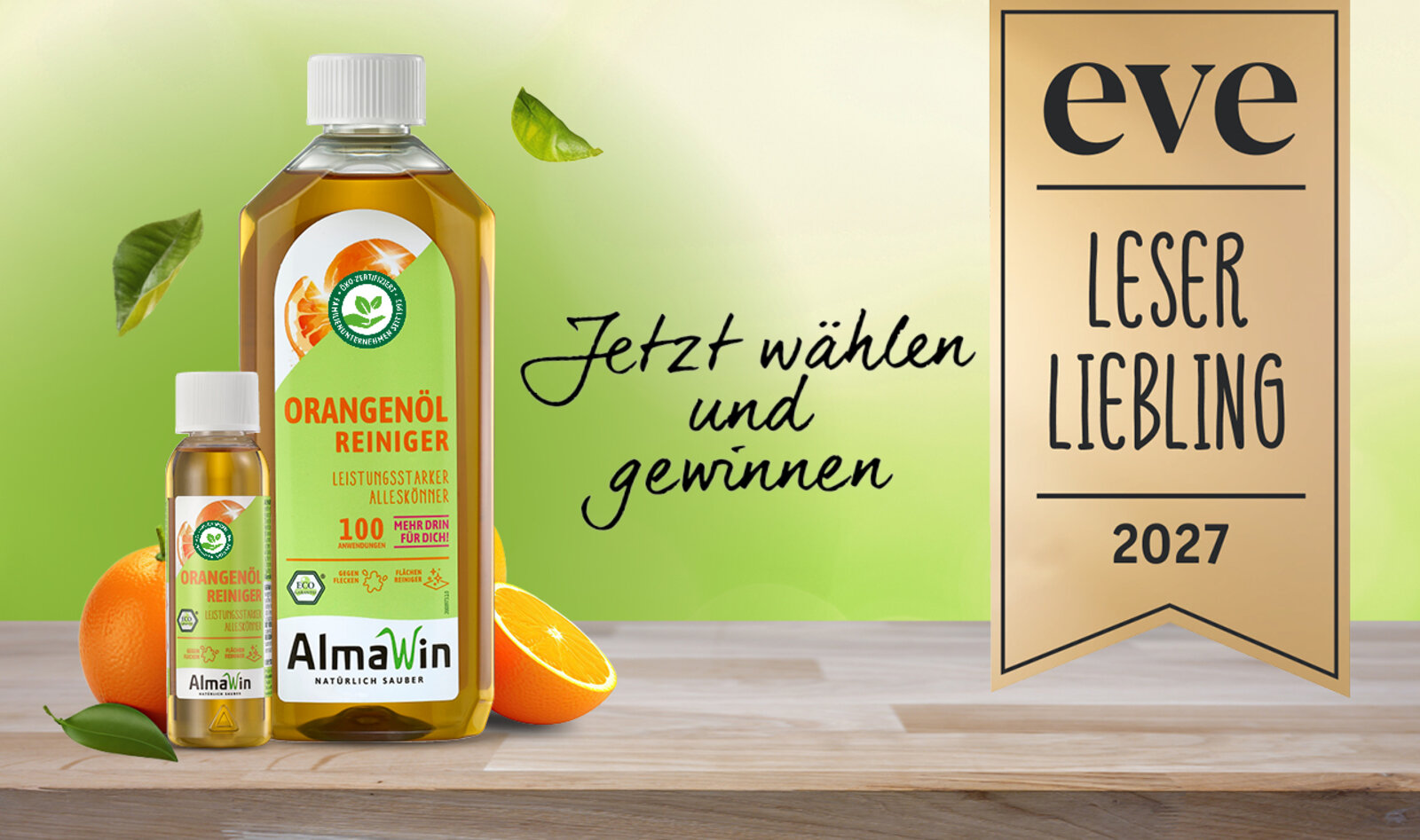 AlmaWin Orangenölreiniger kandidiert bei der EVE-Leserlieblingwahl 2027, jetzt wählen und gewinnen