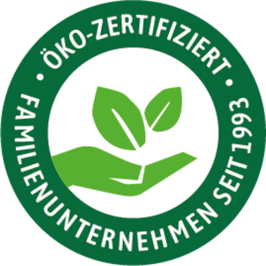 Familienunternehmen seit 1993 - öko-zertifiziert - Siegel
