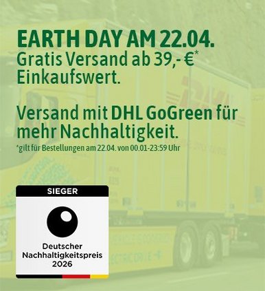Earth day 2026 Gratisversand im almawinshop